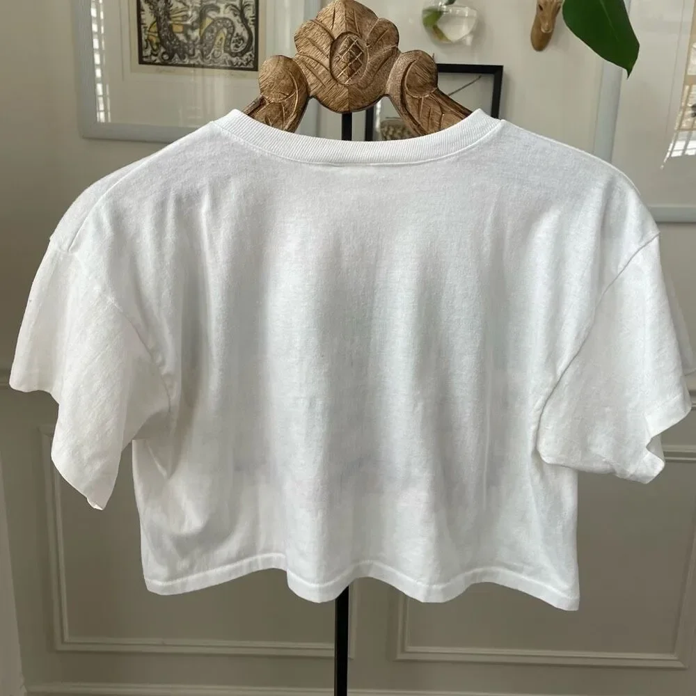 Vintage 90s 98 LA T Crystal Bay MDA Waterpalooza Cropped Tshirt OS S M L - Picture 4 of 8